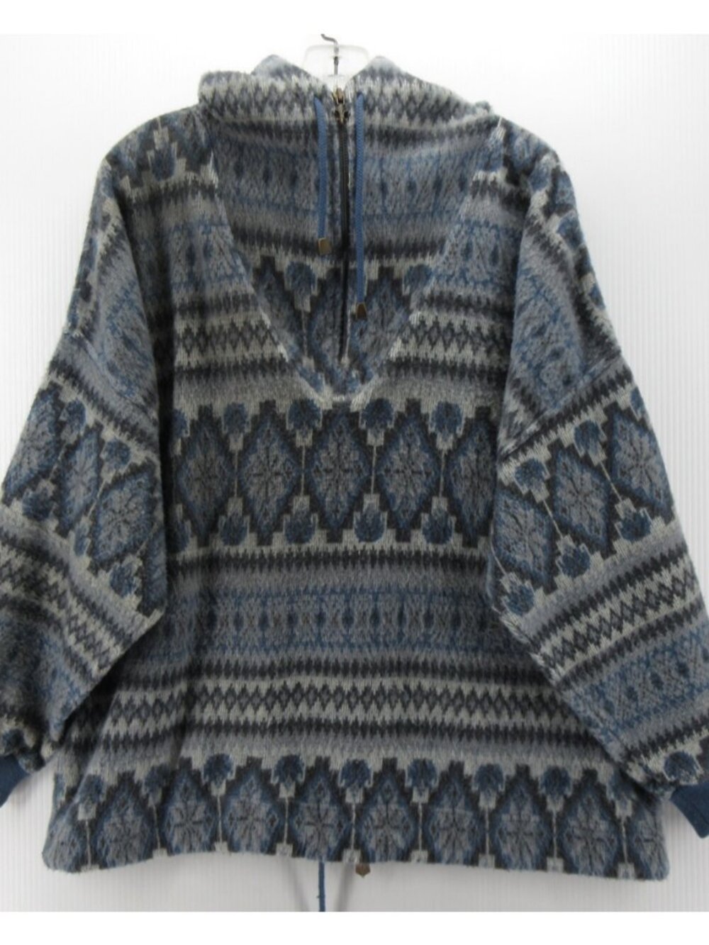 VINTAGE Express Sweater Medium 1/4 Zip Southwestern Aztec Oversized
